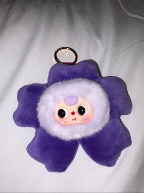 Purple Flower, Baby Three, Plush Keychain